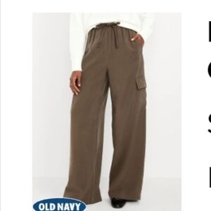 Old Navy Olive Brown Wide-Leg Cargo Pants